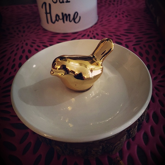 Jewelry bird dish rings or necklaces holder - Picture 2 of 6